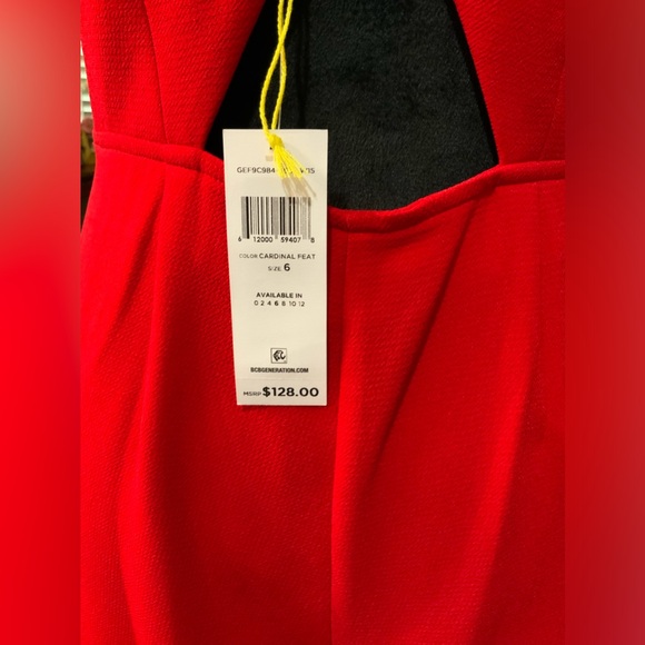 NWT-BCBG red romper size 6 - Picture 6 of 9